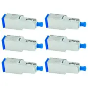 6 Pcs 3dB SC UPC Connector Fiber Optic Optical Single Mode Attenuator Metal Blue