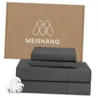 Cotton Sheets Size - 600 Thread Count Sateen Sheet Set - Soft, Queen Dark Gray