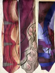 Jerry Garcia Lot Of 3 Silk Neck Ties 1 NWT/2 Pre-owned, Collections 45, 47, 32