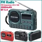 FM AM SW Portable USB Rechargeable Digital Radio Bluetooth Player Alarm Speaker