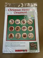 Dimensions Christmas Memories Vintage 12 Ornaments Counted Cross Stitch Kit 8374
