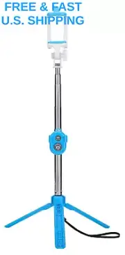 SELFIE MONOPOD Stick All-in-one Aluminium For All IPhones & Android BLUETOOTH