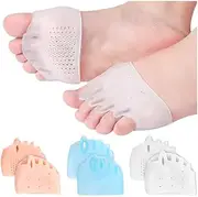 4PCS Hyggear Silicone Toe Separators, Toe Spacers & Metatarsal Pads, Five-hole Honeycomb Forefoot Pads, Hallux Valgus Corrector, Breathable & Soft, Uniex