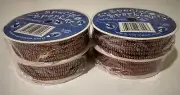 Set of 4 Special Sparkles Metallic Red Green Cord Craft Trim Gift Wrap