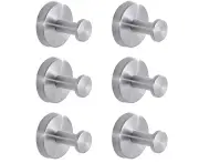 Towel Hooks That Stick To The Wall, Hooks That Stick To The Wall, For Bathrooms, Kitchens, Bedrooms,Brushed Silver