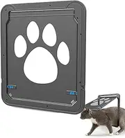 Cat Flap, Cat Door For window, Pet Doors And Sliding Door, 4 Way Lock Cats Flap Doors For Interior Exterior, Silent Weatherproof Cats Flaps For Doors, Wall, Fence