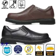 Dr. Scholl's Men's Non-Slip Arch Support Microbe Odor Shield Work Black Shoes