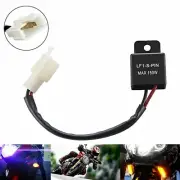 2-Pin Electronic LED Flasher Relay w/ Adapter Fix Hyper Flash Turn Signal Bulbs