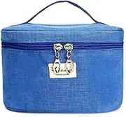 Closet Organizer Portable Travel Storage Bag Durable Canvas Cosmetic Makeup Bag Travel Organizer Storage Organiser (Color : Royal)