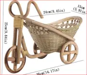 1 Mini Bamboo Handmade Woven Wicker Straw Basket Rattan for Fruit Food Bread