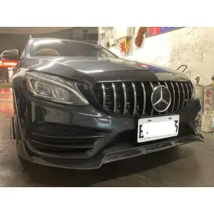 賓士 Benz W205 S205 B款單層碳纖維前下巴 C300前下巴 C250前唇 C450下巴 C43碳纖前下巴