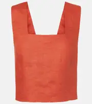 [Asceno] Asceno Cozumel linen top AU 14 orange