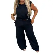 Blakeley two piece pant set Black