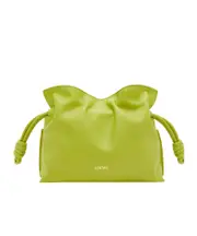 Mini Flamenco clutch in nappa calfskin One size grassland green