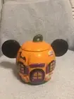 Disney Mickey Mouse Halloween Pumpkin Cookie Jar New No Box