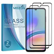 [2 Pack] Full Coverage Samsung Galaxy A05s Tempered Glass Crystal Clear Premium 9H HD Screen Protector by MEZON (Galaxy A05s, 9H Full)