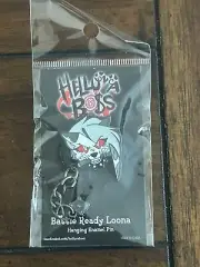 Helluva Boss Battle Ready Loona Hanging Enamel Pin New Sealed OOP