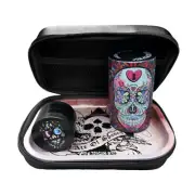 Ultimate Bundle:Calavera Herb Grinder, Spice Grinder Set with Bonus Tray and Jar