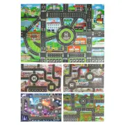 Car Rug Road Map Rugs 33 x 22 Inch Fun City Map Kids Carpet Playmat for Toy Car