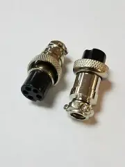 Pack of 2 - 5 Pin In-Line Mic Microphone Jack Female Mobile Connector CB Cable