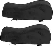 HYTROVE 1Pair Memory Foam Armrest Pads for Gaming Chairs Computer Chair Armrest Cushions Non Slip Design Elbow Support for Office Home and Gaming Use Black Pair