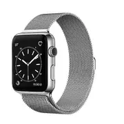 Magnetic Milanese WristBand Band for Apple Watch iWatch Series 6 42mm & 44mm Wrist Band (Silver)