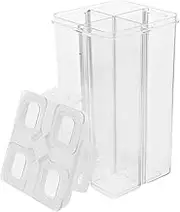 SOLUSTRE Plastic Snack Storage Container with Compartments Airtight Cereal Organizer for Kitchen Rice Storage Canister Pantry Food Portion Box for Freshness and Easy Identification