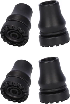 Non-Slip Rubber Cane Tip, 4Pcs Rubber Walking Stick Tips Cane Tip,Non Slip All T