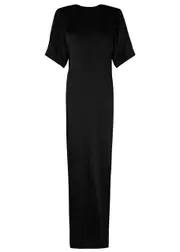 Petar Petrov Satin Maxi Dress - Black - 40 (UK12 / M) 40 (UK12 / M)