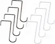 XUTONG 8 PCS Vinyl Fence Hooks, for Hanging Lights, Plants, Planters, Bird Feeders