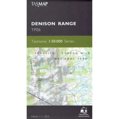 Denison Range TP06 Tasmania Map - 1:50,000 Series Edition 1 2015 - Tasmap