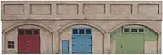[Hornby] Low Relief Viaduct with Lockups 2 Red Brick Building Model Kit