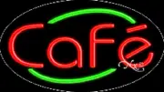 BRAND NEW "CAFE" 30x17 OVAL SBORDER REAL NEON SIGN w/CUSTOM OPTIONS 14167
