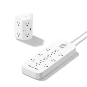 6 + 12-Port Home and Office Surge Protector Bundle