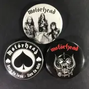 Motorhead 2.25" Pin Button Set Lemmy Rock Heavy Metal Ace of Spades Classic