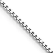 18 Inch Sterling Silver Rhodium-Plated 1.4mm Box Chain W/2In Ext.