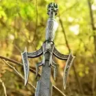 Handmade Damascus Steel LARP Sword Viking Sword Battle Ready Sword With Sheath