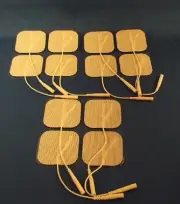 12 Replacement Pads for Massagers / Tens Units electrode pads2x2Inch White Cloth