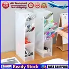 LF# Multi-grid Desktop Storage Box Cosmetic Brush Stationery Container (White)