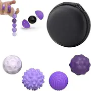 DILYUPE Magnetic Sensory Balls, Anti-Stress Toy Made of Silicone, Portable Motor Skills Toy with Multi Texture, Fidget Balls, Magnetic Game, Table
