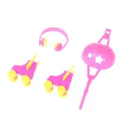 4PCS Decorative Roller Skate Fancy Doll Shoes headset helmet For SEUU