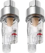 [SING F LTD] 2PCS 1/8 Inch BSP Thread Mini Spray Gun Filter Air Compressor Water Oil Separator In-line Airbrush Spray for All 1/8in Bsp Threaded Airbrushes 63x22.5mm