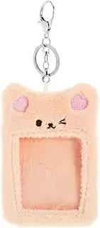 Gogogmee Cartoon Plush Card Holder Bag Slim Wallet Keychain Clip Front Pocket Accessory for Photography Graduations