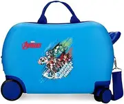 Joumma Marvel Avengers Heroes Children's Suitcase Blue 45x31x20cm Hard ABS 24.6L 1.8 kg 4 Wheels Hand Luggage, Blue, Children's Suitcase, Blue, Children's Suitcase