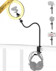 Webcam Ring Light Clamp Stand for C920 C922 C930 Brio Streamcam