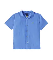 [Polo Ralph Lauren Kids] Polo Ralph Lauren Kids Linen shirt Y 6 blue