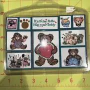 PSX vintage 10 pc TEDDY BEAR Rubber Stamp set 1413