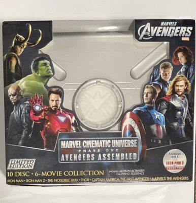 Marvel Cinematic Universe: Phase One: Avengers Assembled *Brand New* 10 Blu-ray