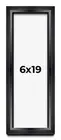 6x19 Shadow Box Frame Black | 1.25 inches Deep Real Wood Contemporary Shadowbox