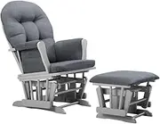 Angel Line Windsor Glider and Ottoman Cushion, Grey/Dark Grey